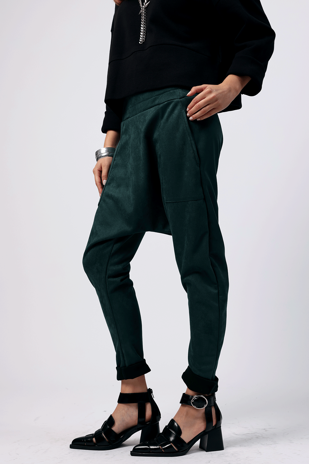 מכנסי פרנקי ירוקים יד 2 מהארון של שי