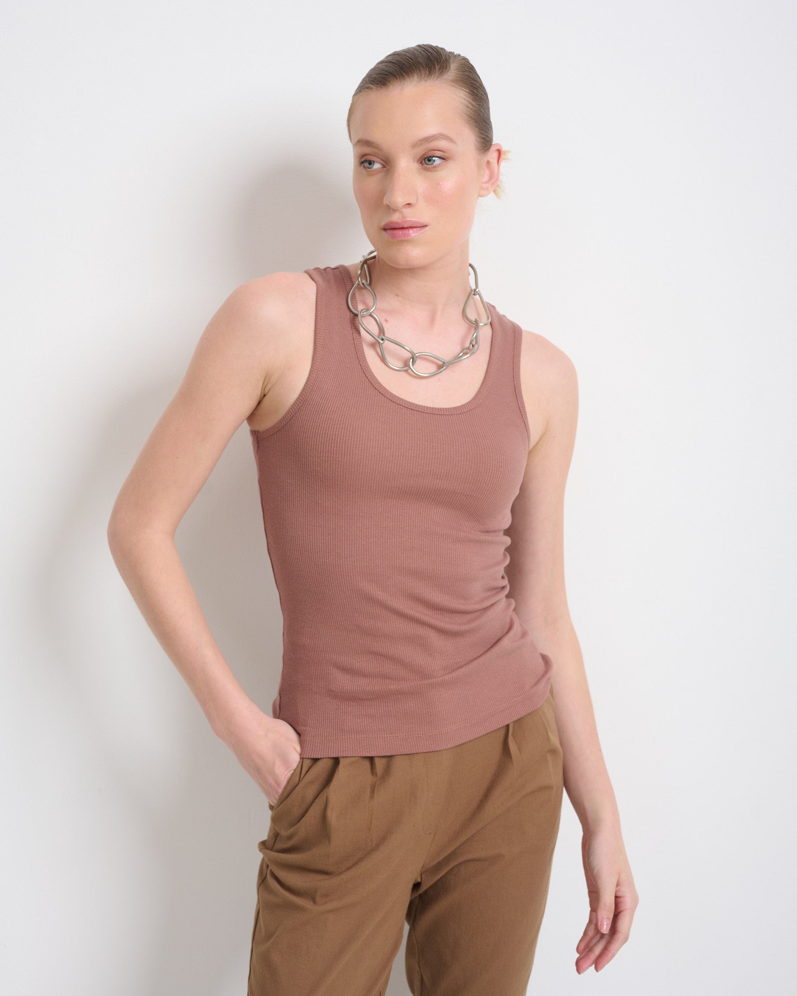 Safta Tank Top Rusty Pink SPECIAL EDITION - Layou Design by Shay Sobol