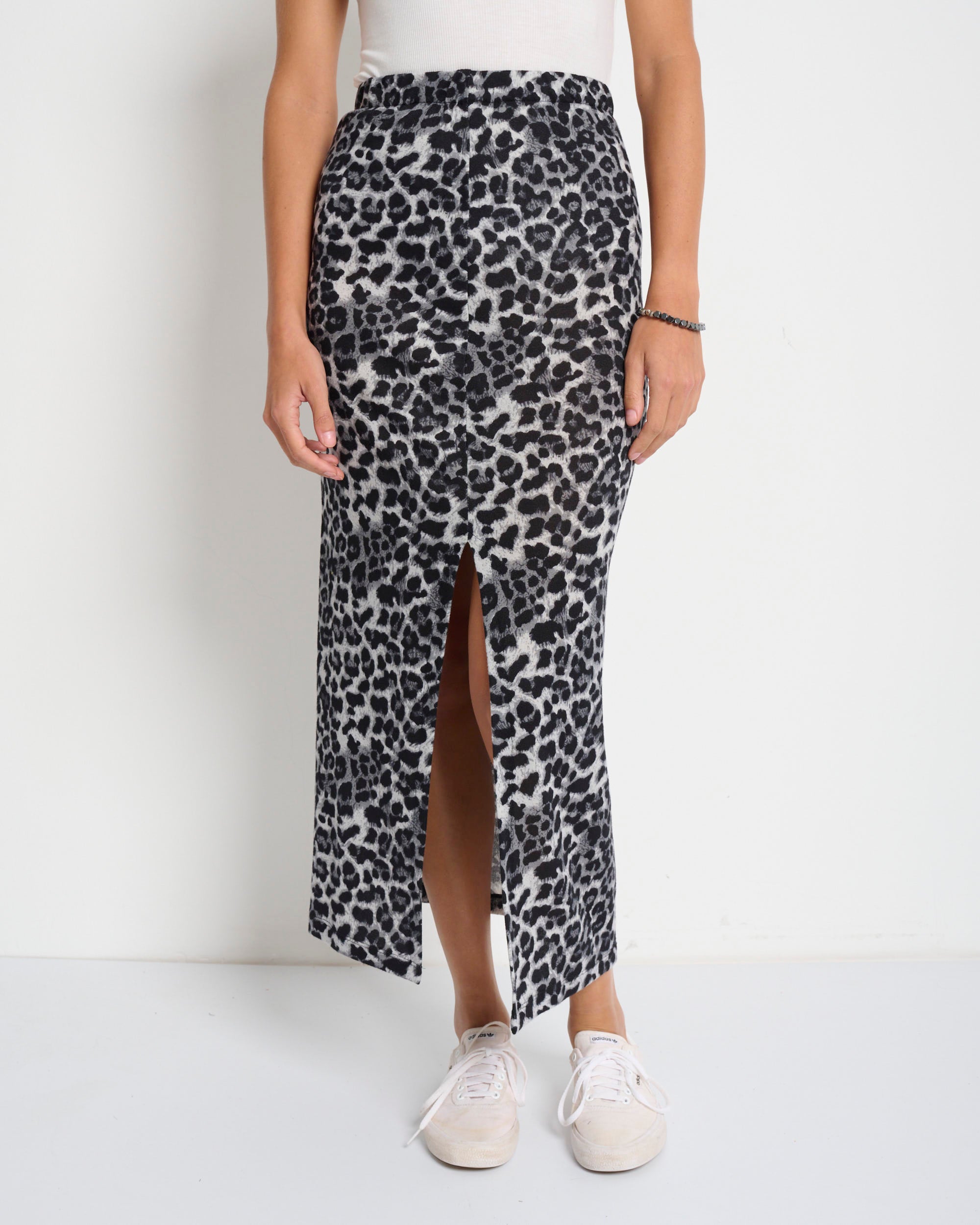 Lili Skirt Grey Leopard