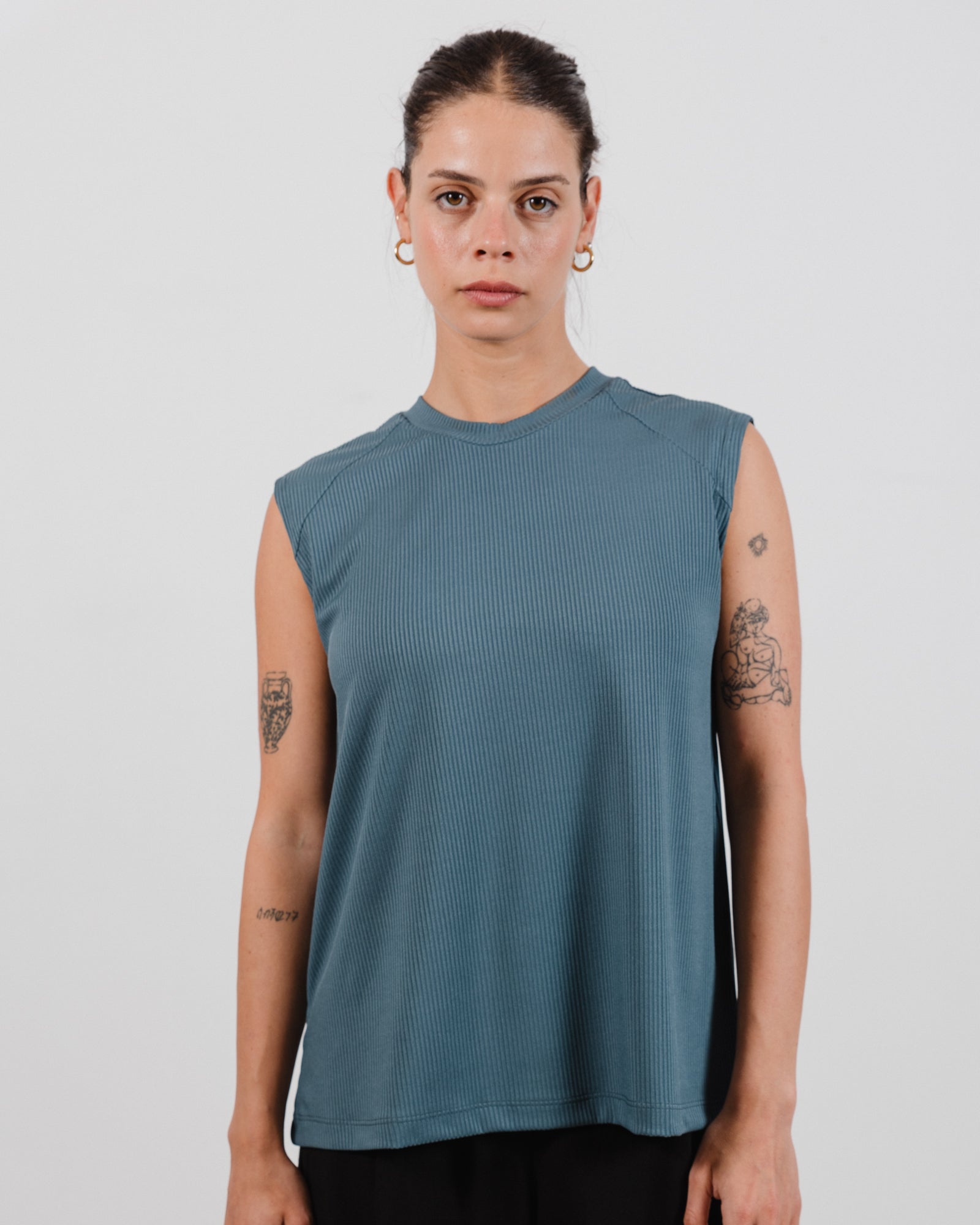 Tony Tank Top Blue Rib