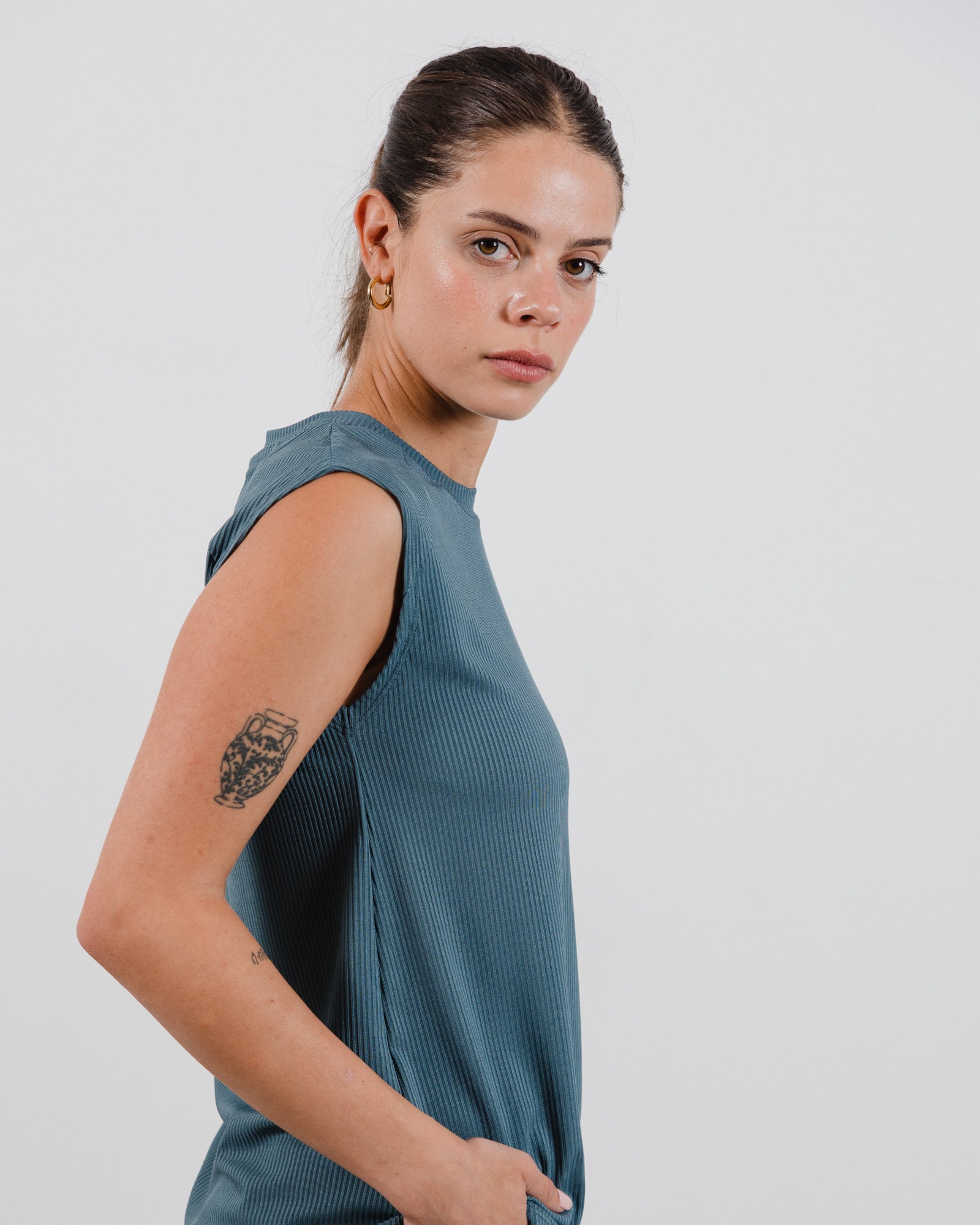 Tony Tank Top Blue Rib