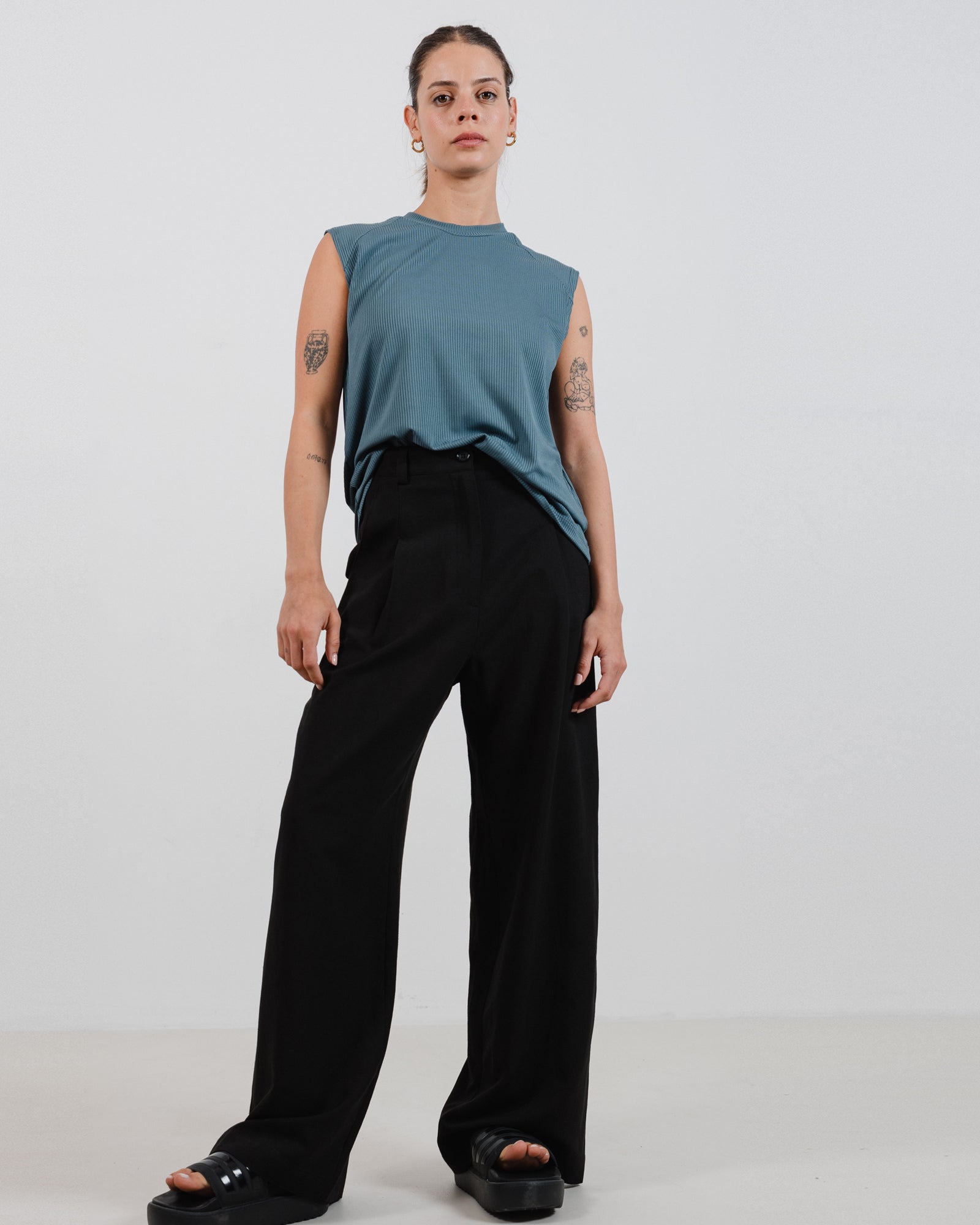 Tony Tank Top Blue Rib