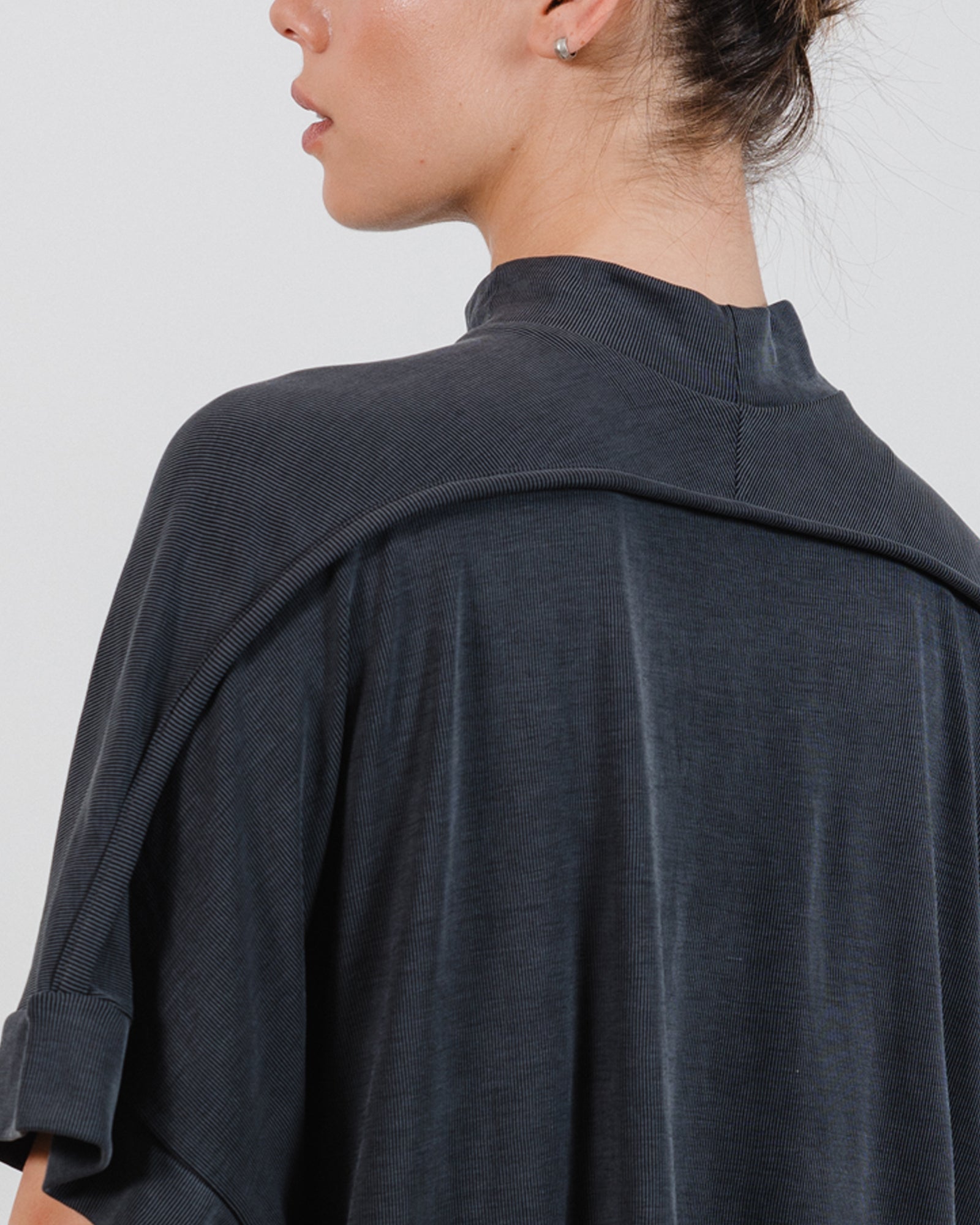 Jane Top Steel Grey Rib