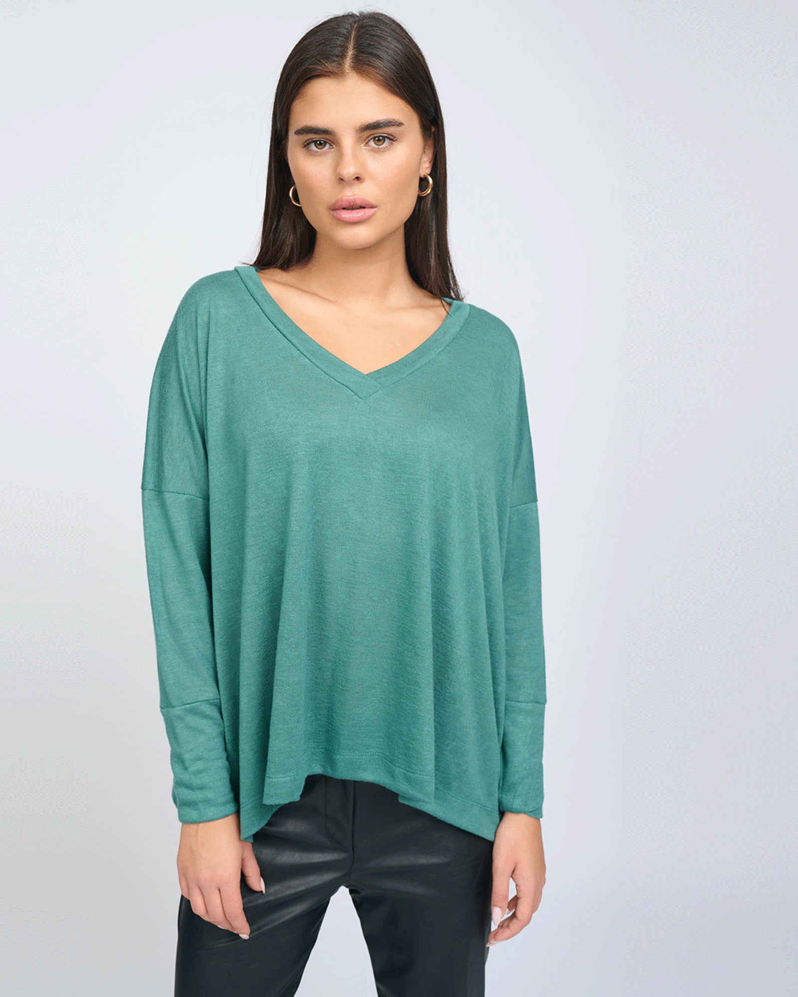 Josephine V Top Green
