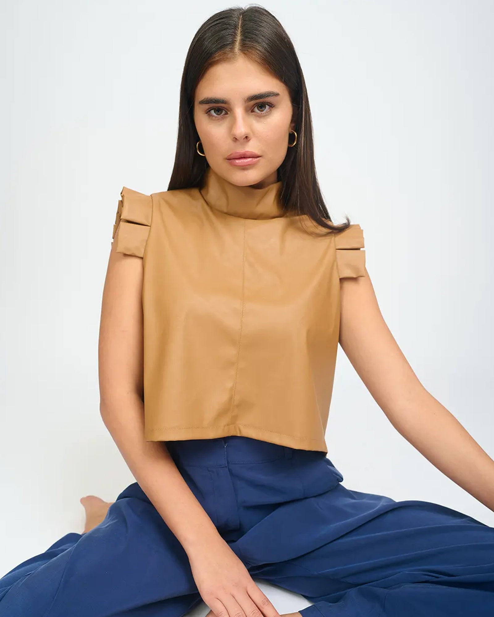 Ella Top Camel Brown
