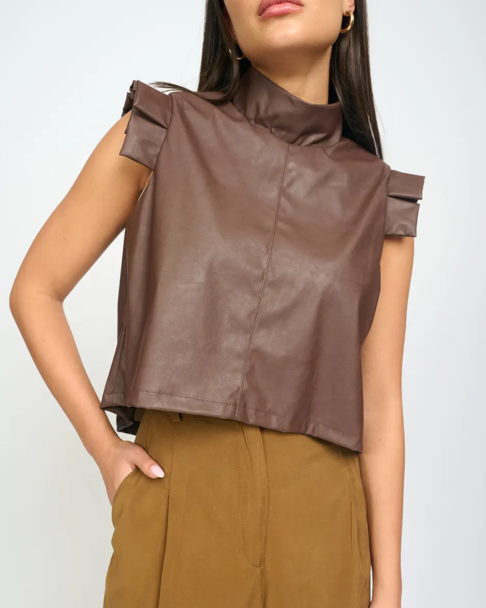 Ella Top Chocolate Brown