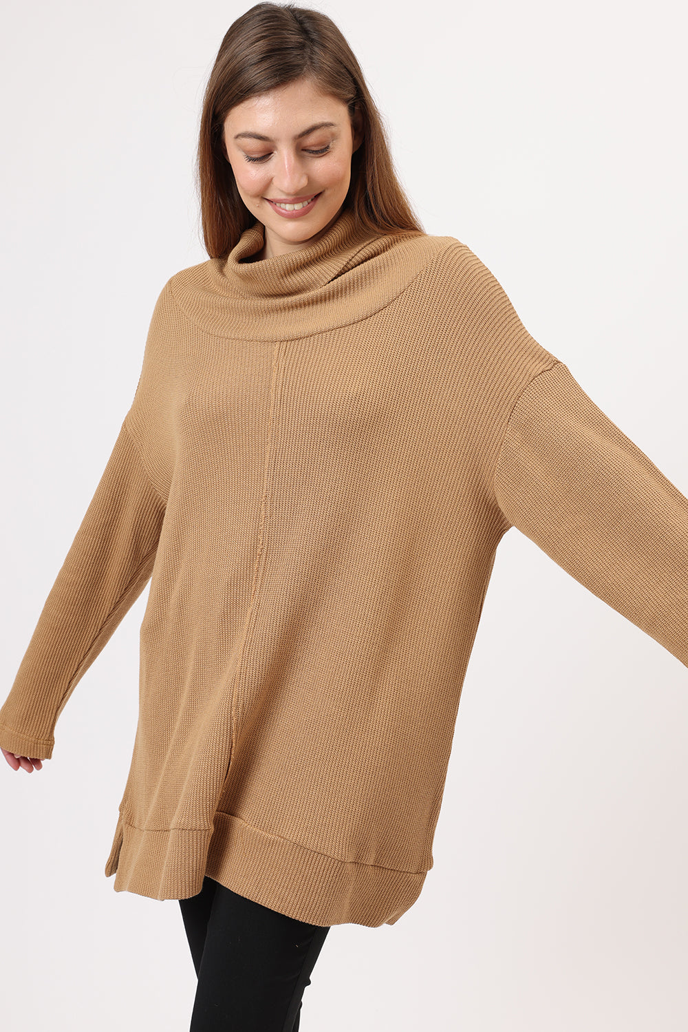 Grace Sweater Camel - Layou Design by Shay Sobol