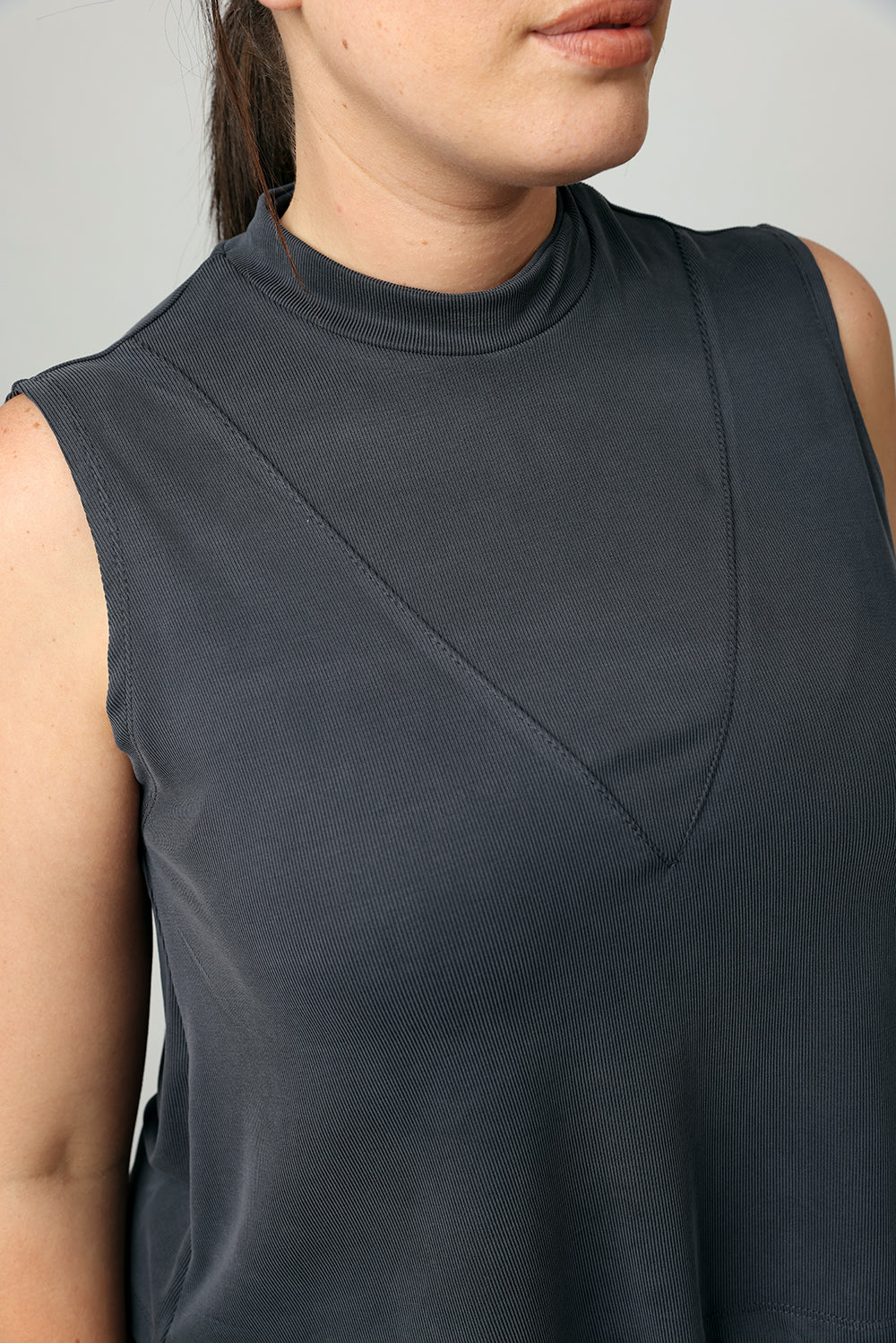 Haley Tank Top Steel - Layou Design by Shay Sobol