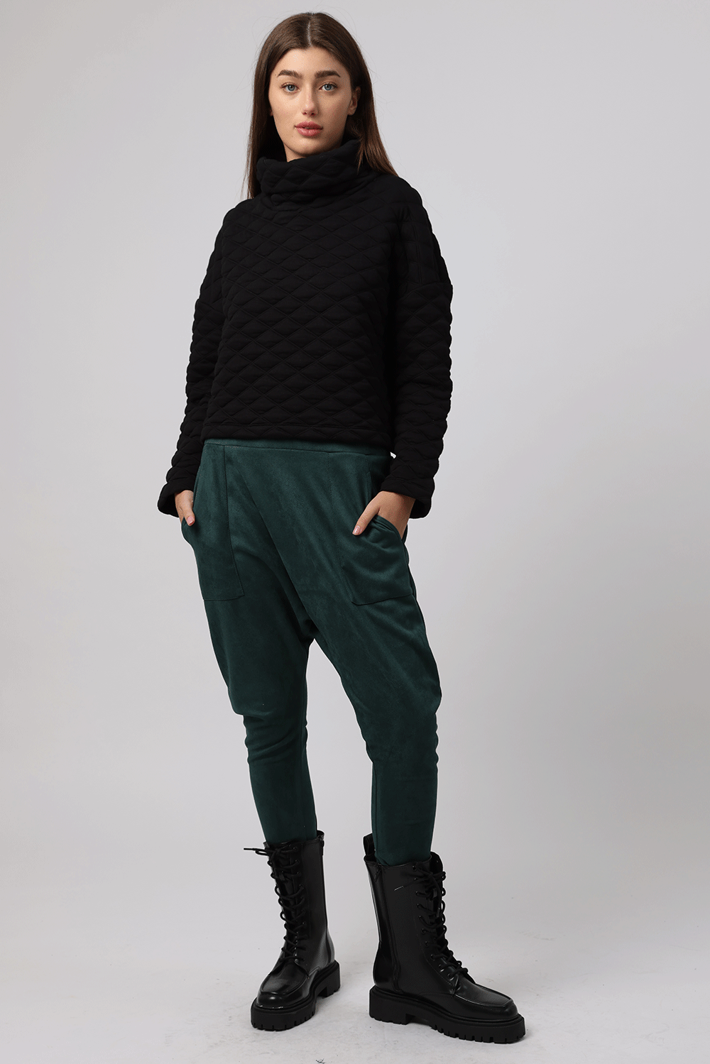 מכנסי פרנקי ירוקים יד 2 מהארון של שי