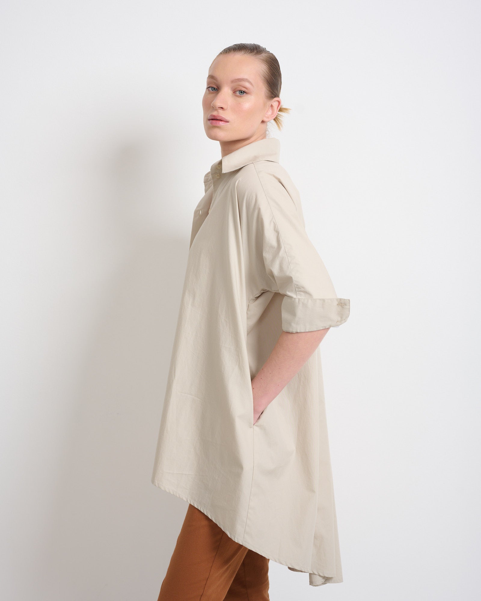 סאמפל חולצת פראן אבן