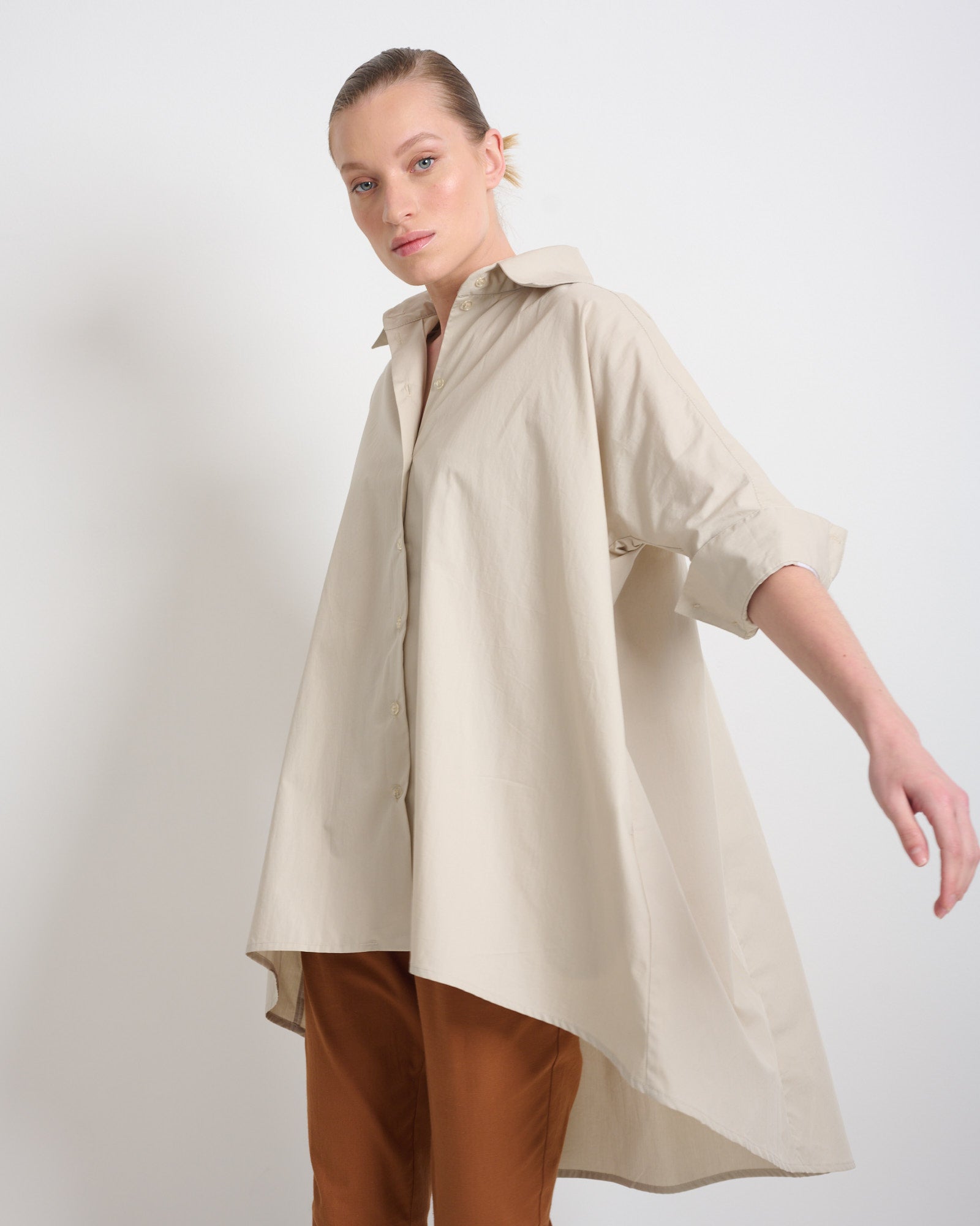 סאמפל חולצת פראן אבן