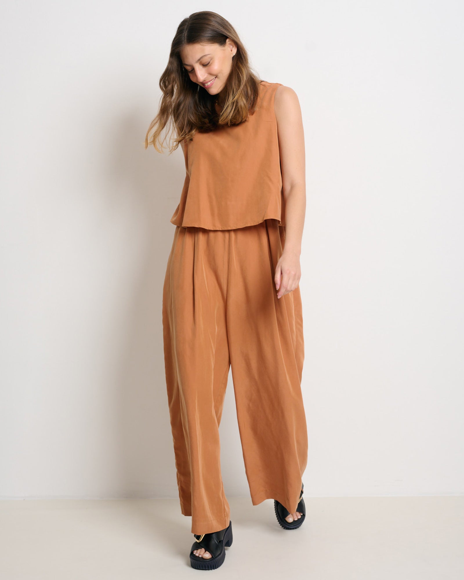 Jessa Jumpsuit Burnt Orange