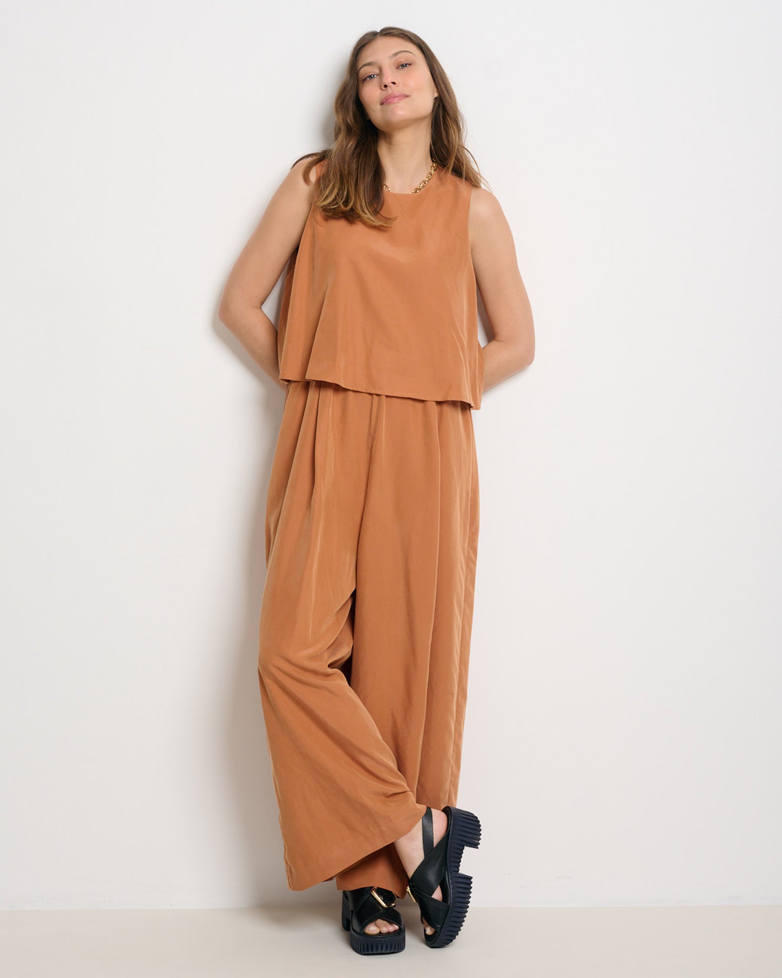 Jessa Jumpsuit Burnt Orange