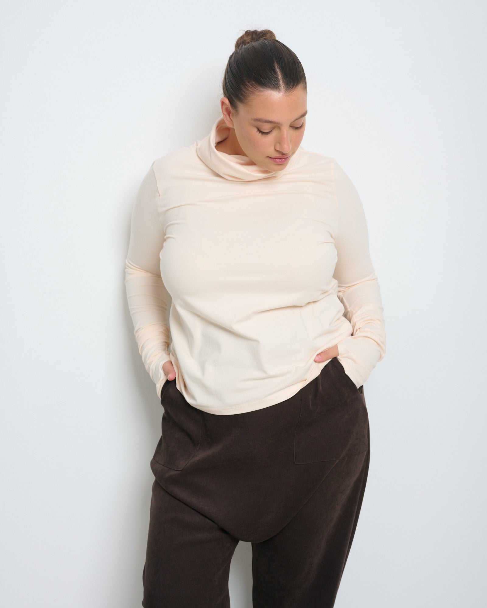 Linoy 2.0 Turtleneck Top Nude