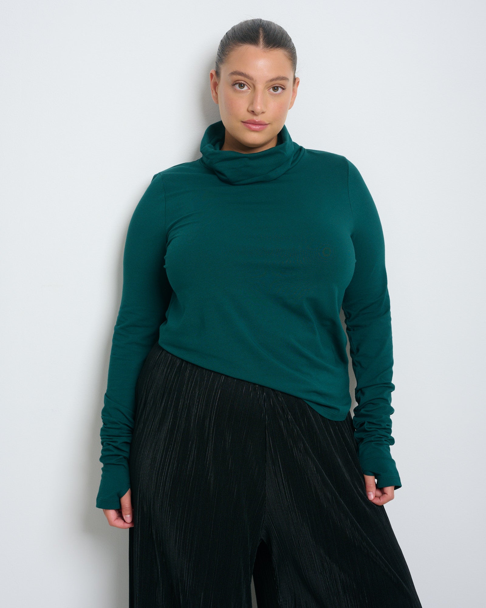 Linoy 2.0 Turtleneck Top Forest Green