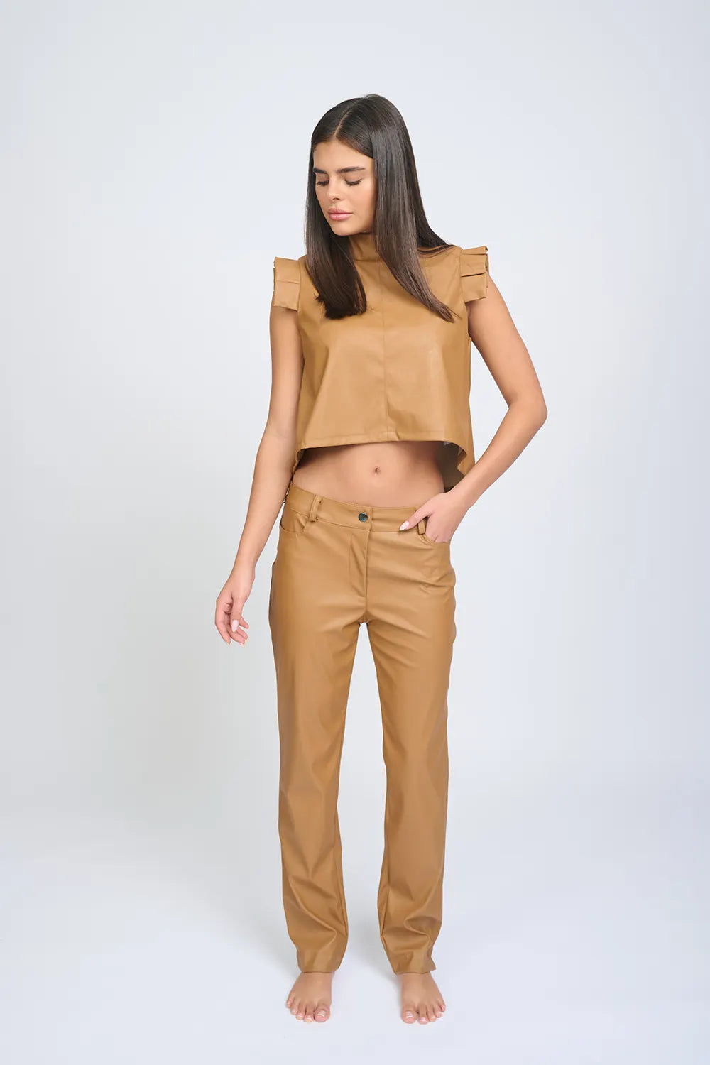 Ella Pants Camel Brown