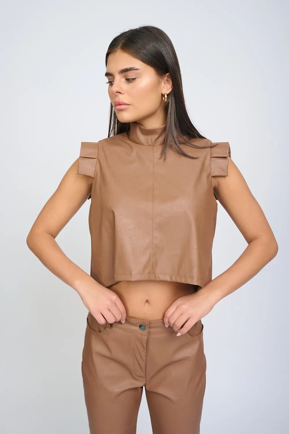 Ella Top Mocha Brown