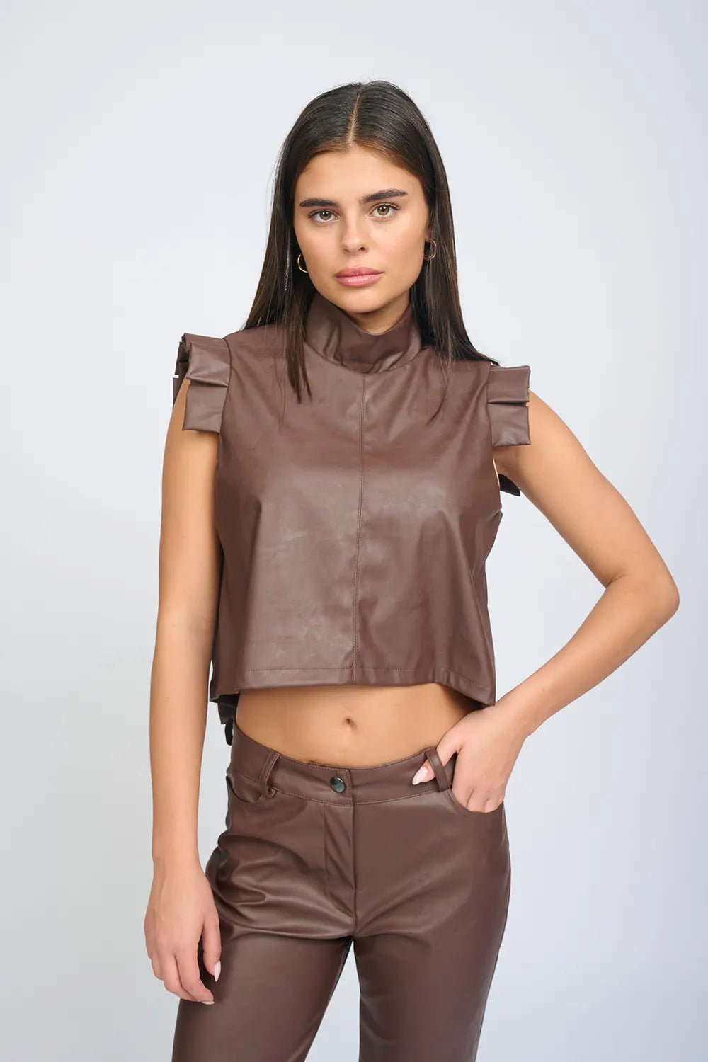 Ella Top Chocolate Brown