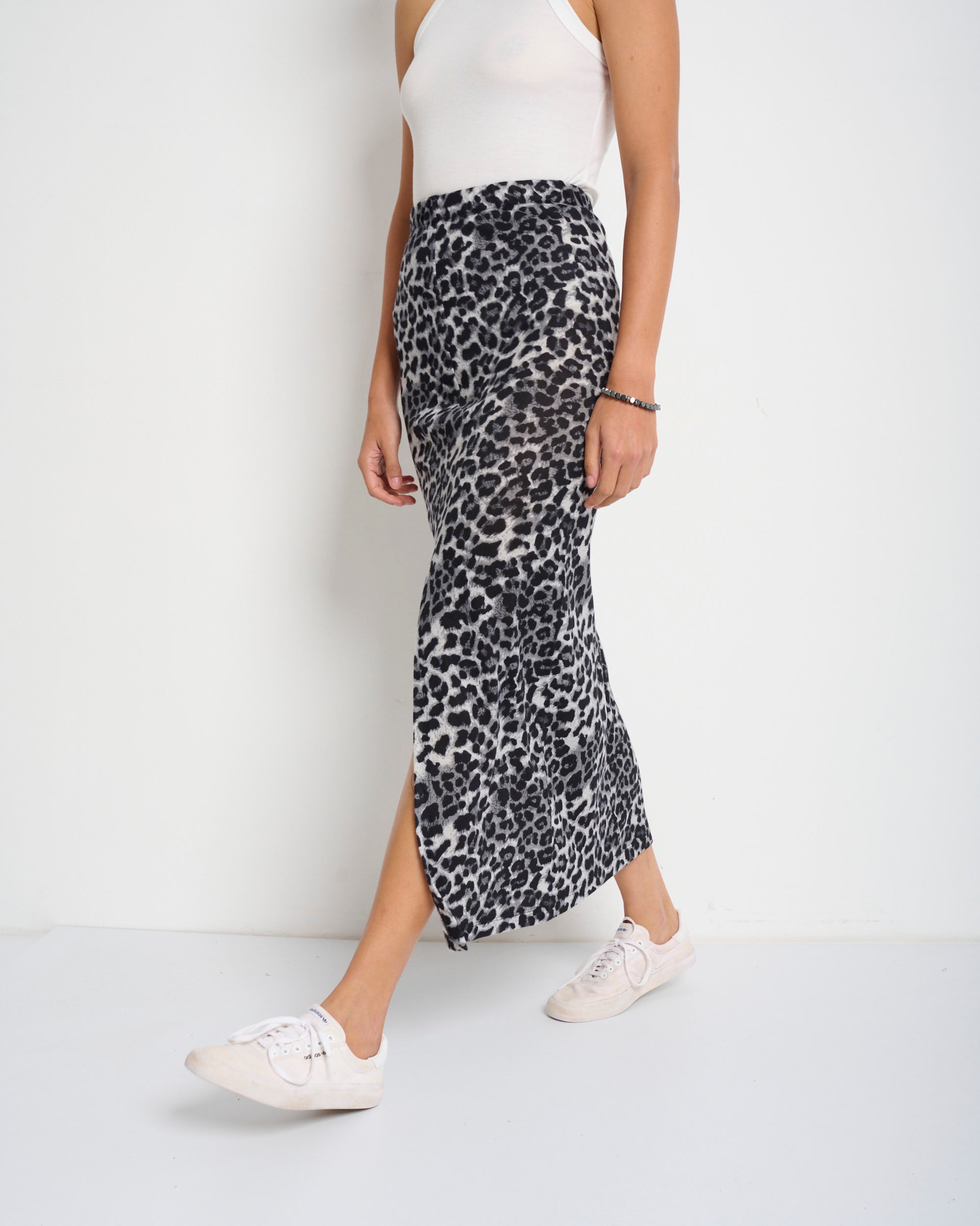 Lili Skirt Grey Leopard