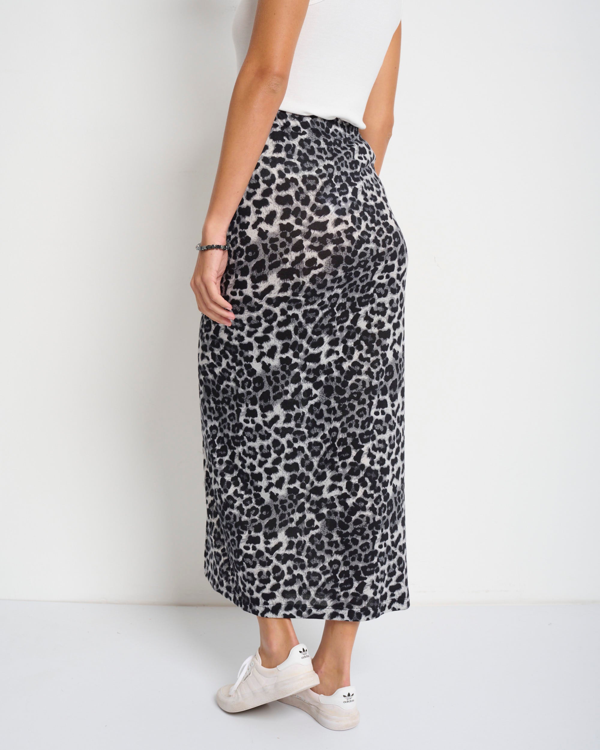 Lili Skirt Grey Leopard