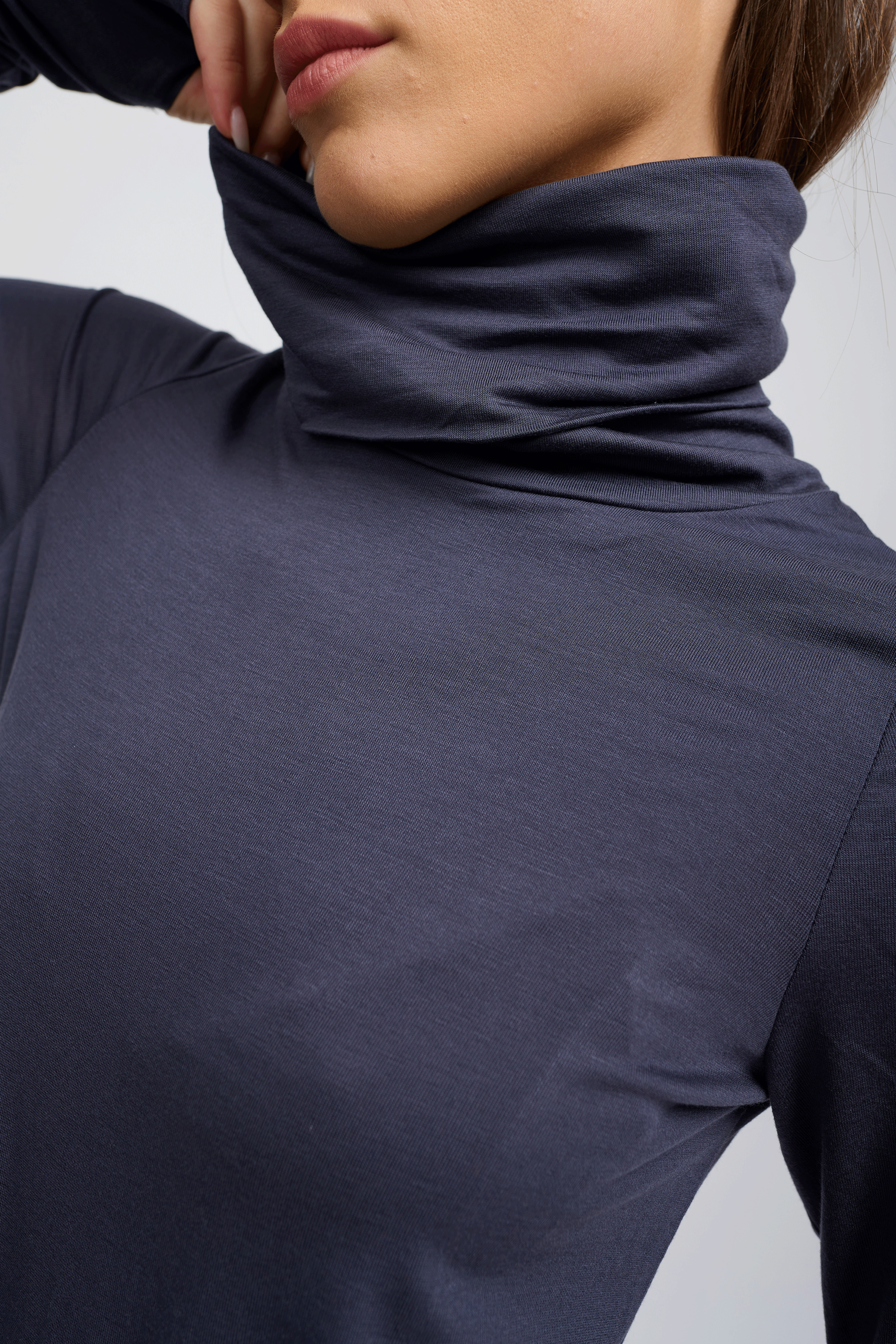 Linoy 2.0 Turtleneck Top Steel Grey