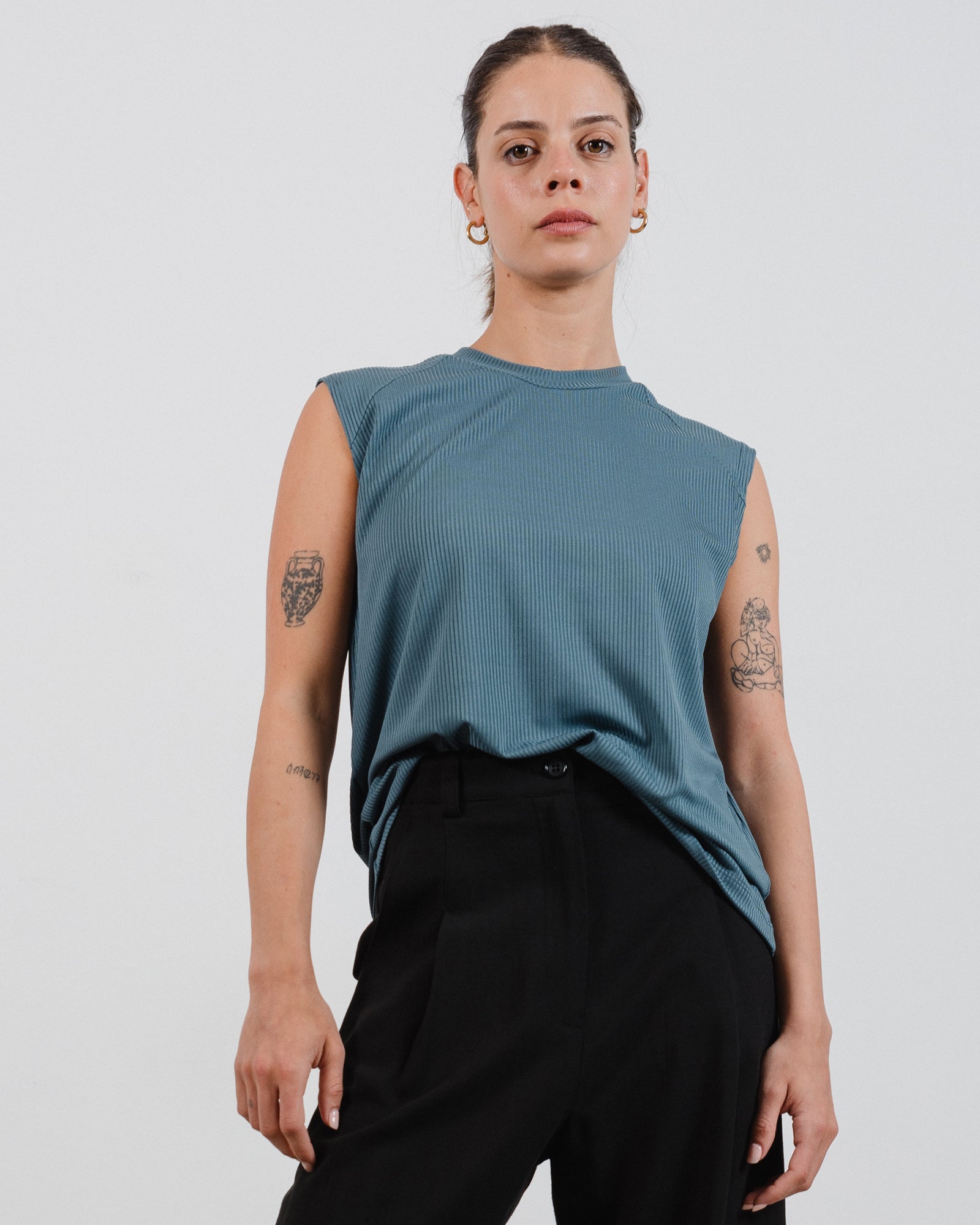 Tony Tank Top Blue Rib