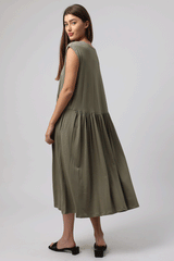 Yoshida Dress Olive Green