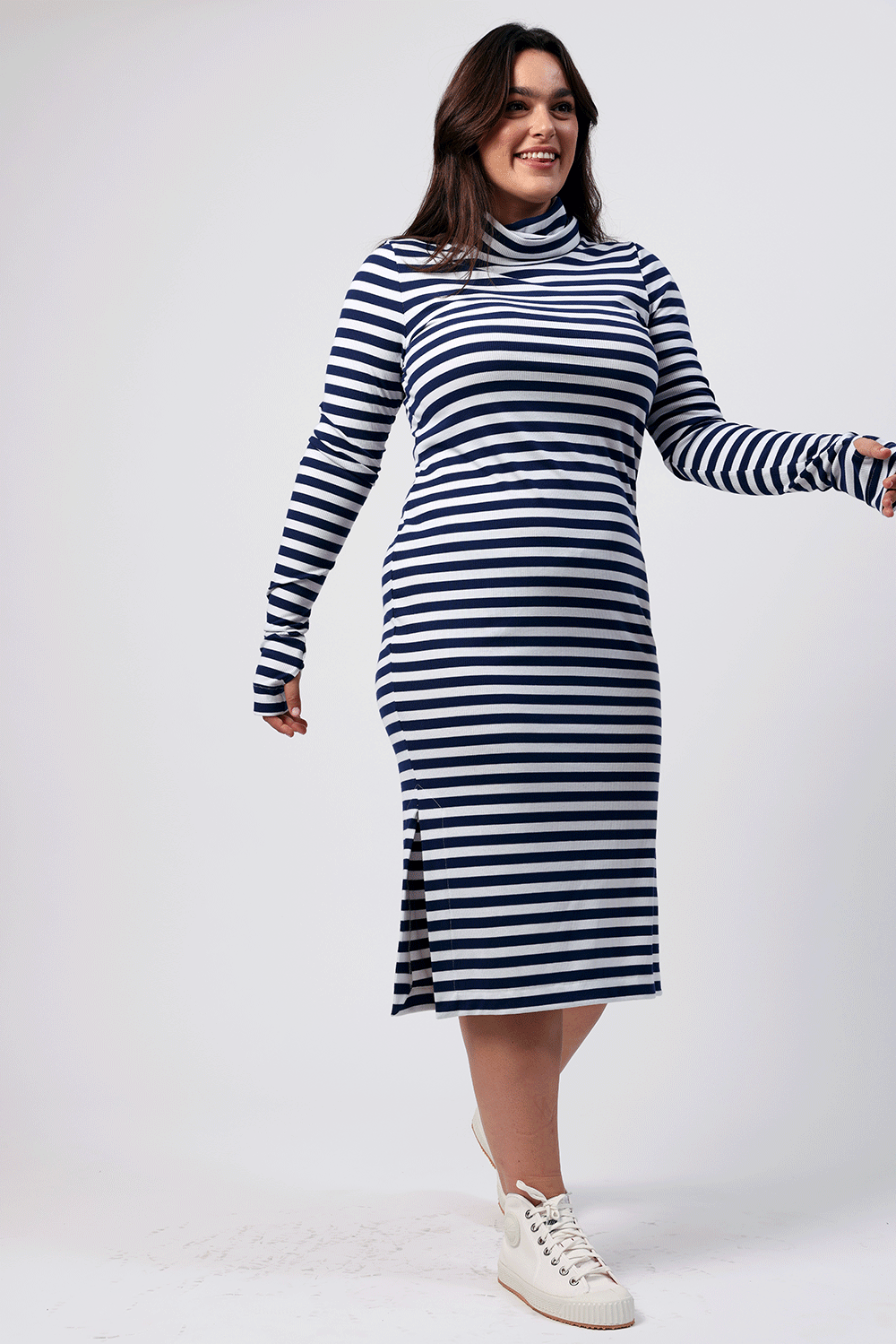 Arad Dress Blue & White